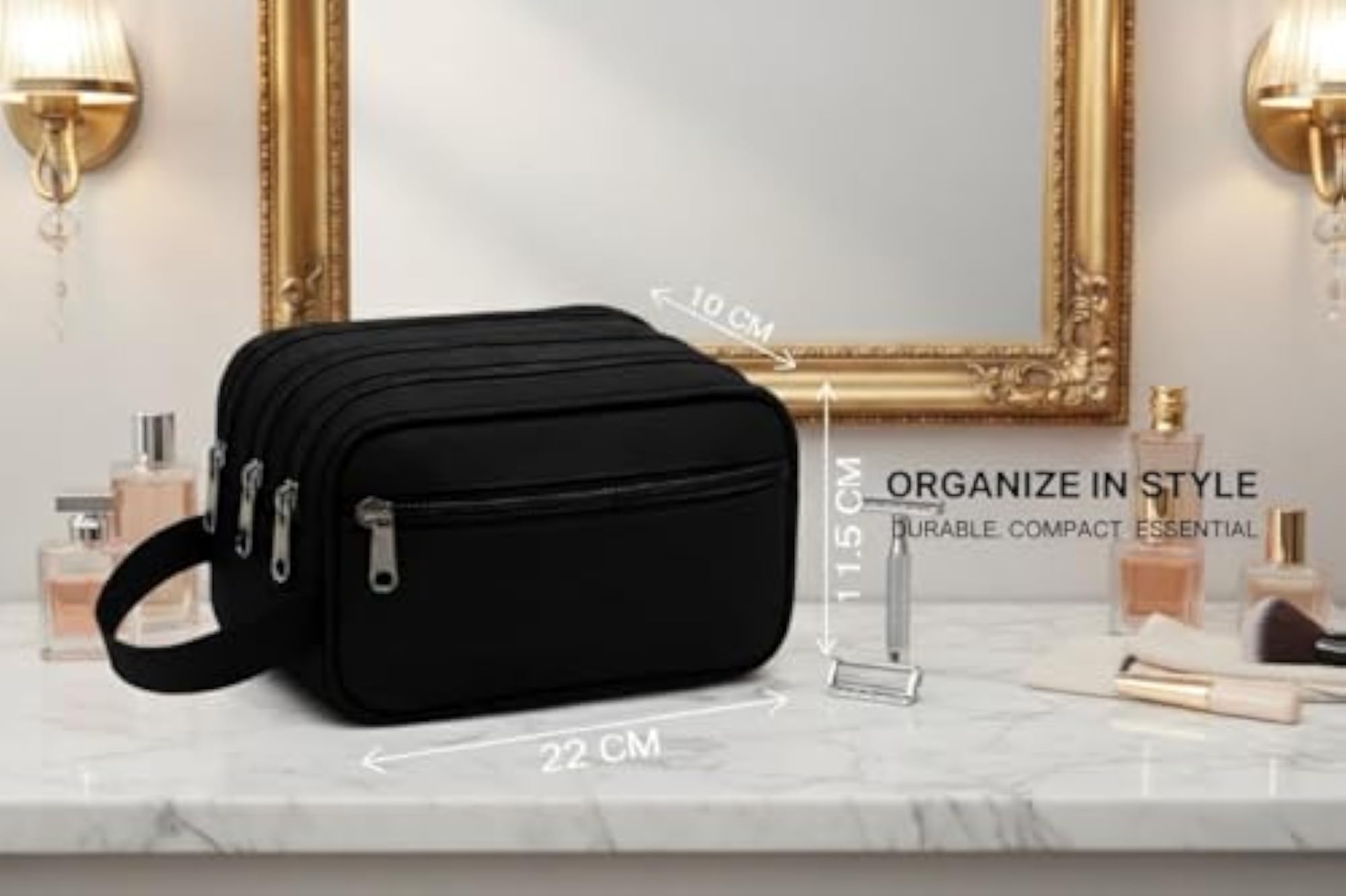 Multipurpose Black Travel Kit, Cosmetic & Toiletry Organizer